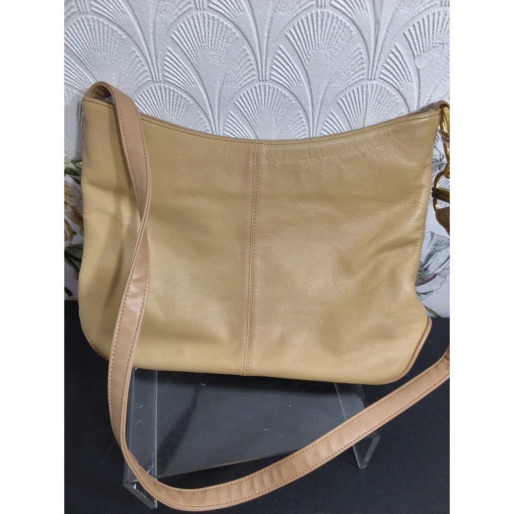 Charter Club Beige Faux Leather Shoulder bag 12 X 8